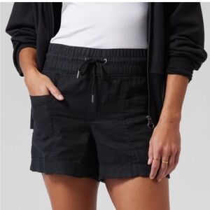 Athleta Women's Black Cabo Linen Shorts Size 4